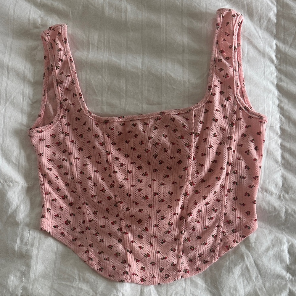 Mimosa pink cropped tank top